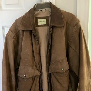 Vintage leather coat sold by J.C. Penney